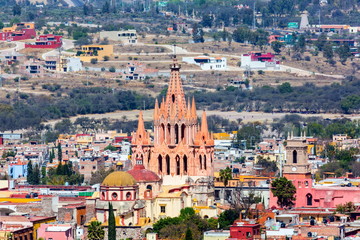 San Miguel de Allende, a colonial city in Mexicoâ??s central highlands, is known for its baroque Spanish architecture, thriving scene and cultural festivals. Gothic church Parroquia de San Miguel Arca
