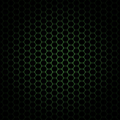 Vector abstract dark green background with seamless pattern of hexagons.
