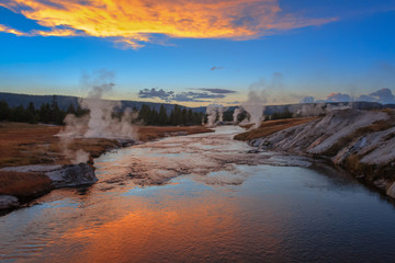Firehole River Sunset