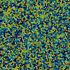 Simple confetti background, vector illustration. Pattern with mixed small spots. yellow, green, blue colors