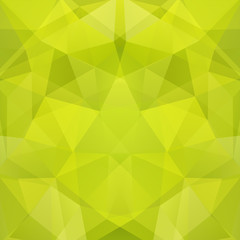 Polygonal vector background. Can be used in cover design, book design, website background. Vector illustration. Yellow, green colors