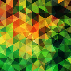 Abstract geometric style colorful background. Vector illustration. Yellow, orange, green, black colors