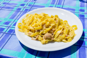 Tagliatelle with mushrooms