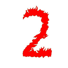 Fire structure number 2 isolated on white background with clippi