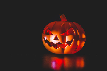 Halloween pumpkin party, Big terrible pumpkin lighten