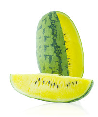 Ripe watermelon with yellow pulp