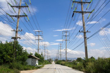 machinery industry wire lantern pole mount sky.