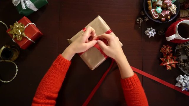 Gift wrapping for Christmas and New Year.