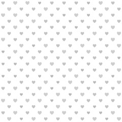 Heart pattern. Seamless gray and white vector background