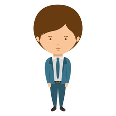man dressed formal style with tie vector illustration
