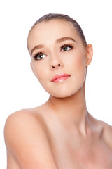 Obraz na płótnie Canvas Beauty spa cosmetics female face