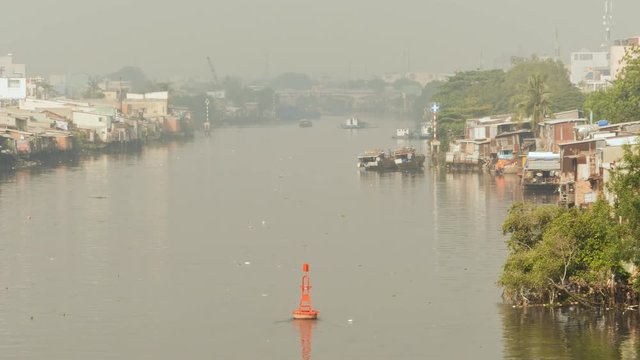 Slum on the river. Saigon. Vietnam. 9 View.