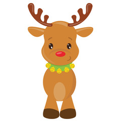 Christmas reindeer vector cartoon illustration
