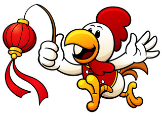 Vector illustration of Cartoon Rooster
