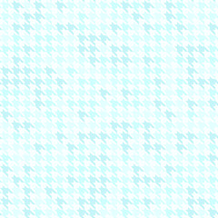 Houndstooth pattern. Cyan seamless vector background