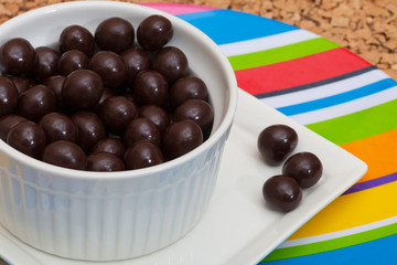 Chocolate covered espresso coffee beans