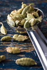 Cardamon Seeds Spilled from a Teaspoon