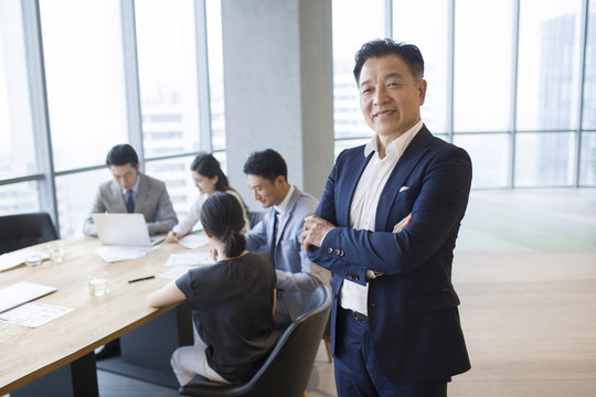 Portrait of confident businessman