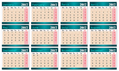 Calendar Design- 2017
