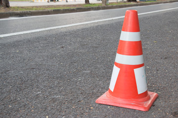 Traffic Cones on the road