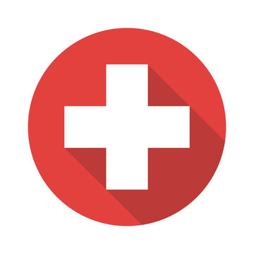 First aid cross icon vector