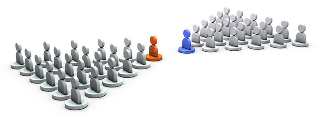 対峙する二つの勢力のリーダー