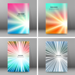 set of glow theme brochure cover page A4 format02