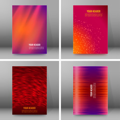 set of glow theme brochure cover page A4 format04