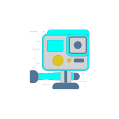 Fototapeta premium Video camera icon or illustration in outline style
