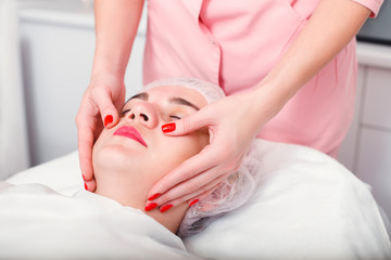 Fototapeta na wymiar Young woman getting spa treatment at beauty salon