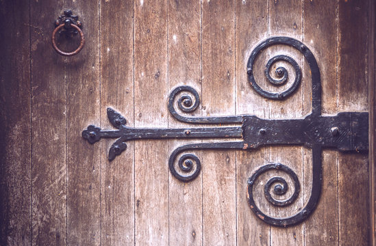 Background of wooden door