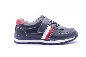 dark blue sneakers isolated on white