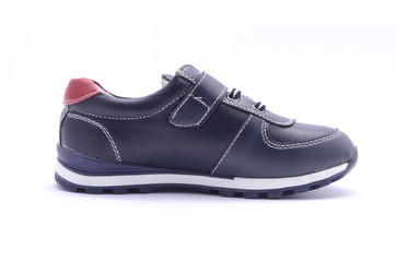 dark blue sneakers isolated on white