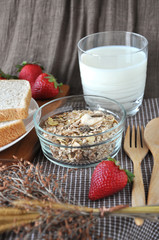 Muesli and Milk for Breakfast