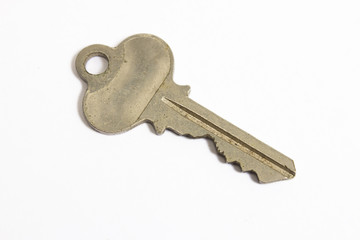 stainless keys isolated on white background