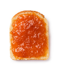 Bread with homemade apricot jam