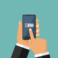 smartphone  low battery