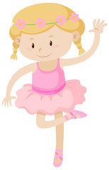 Little girl in ballet outfit