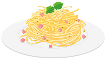Spaghetti with cream sauce