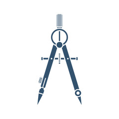 Drawing compass black icon