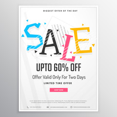 promotional sale brochure template for marketing with colorful s