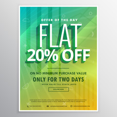 discount and sale brochure flyer poster template for advertising