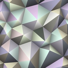 Colorful triangle seamless low-poly background.