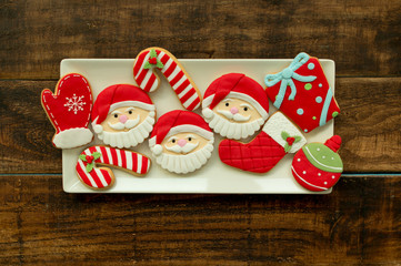 Delicious Christmas cookies in red