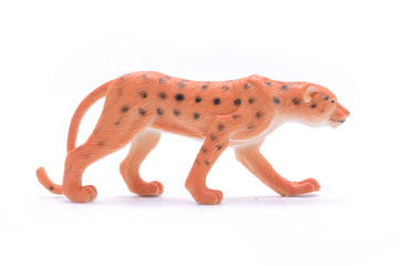 leopard toy isolated on white