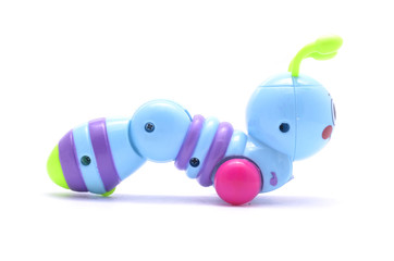 toy caterpillar isolated on white