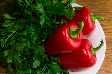Bell pepper and parsley