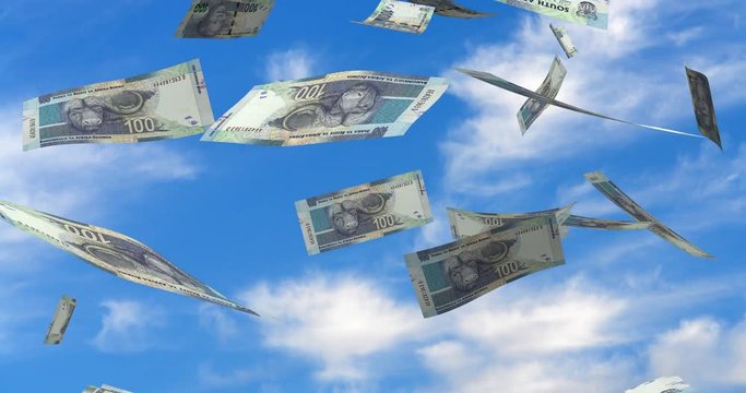 Falling South African Rands (seamless and alpha)