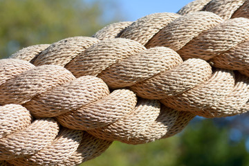 Rope wound together to make stronger rope
