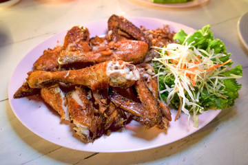 Fried Chicken with Vegetable